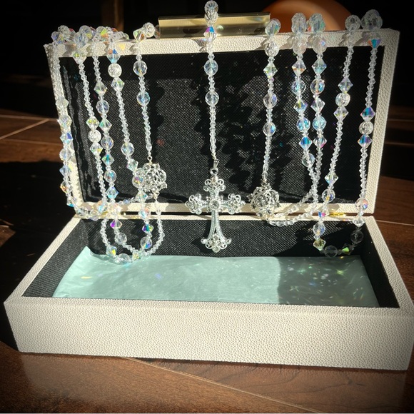 Crystal & Silver Wedding Lazo / Unity Rope - Picture 3 of 11